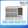 【Kolin 歌林】5-6坪變頻冷專右吹窗型冷氣/含基本安裝(KD-362DCR01)
