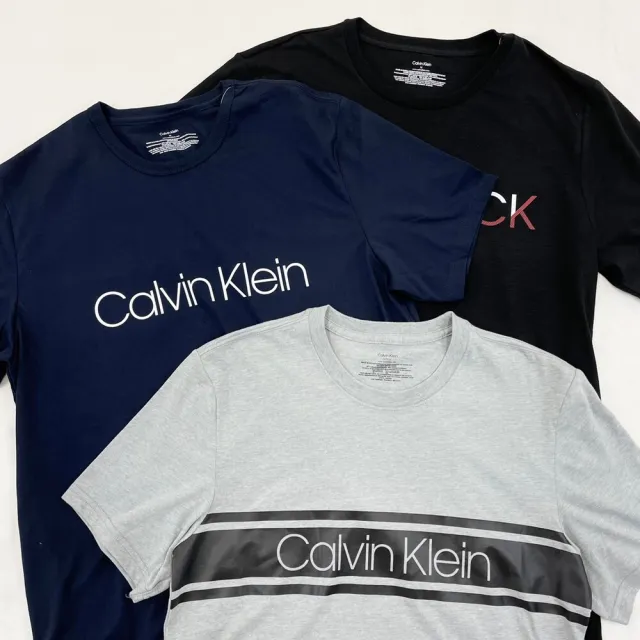 【Calvin Klein 凱文克萊】短T 現貨 男款 簡約英文字 T恤 短袖 素T CK  上衣 觸感佳(短袖 T恤)