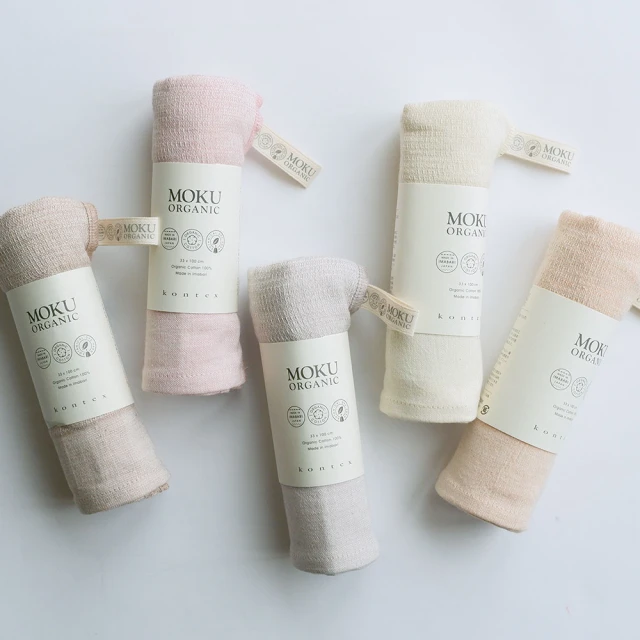 【KONTEX】原廠正貨 100%日本製 職人編織 MOKU ORGANIC 天然有機材料輕薄透氣速乾吸水長毛巾 運動毛巾(5色)