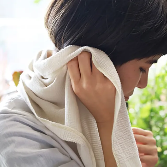 【KONTEX】原廠正貨 100%日本製 職人編織 MOKU ORGANIC 天然有機材料輕薄透氣速乾吸水長毛巾 33x100cm