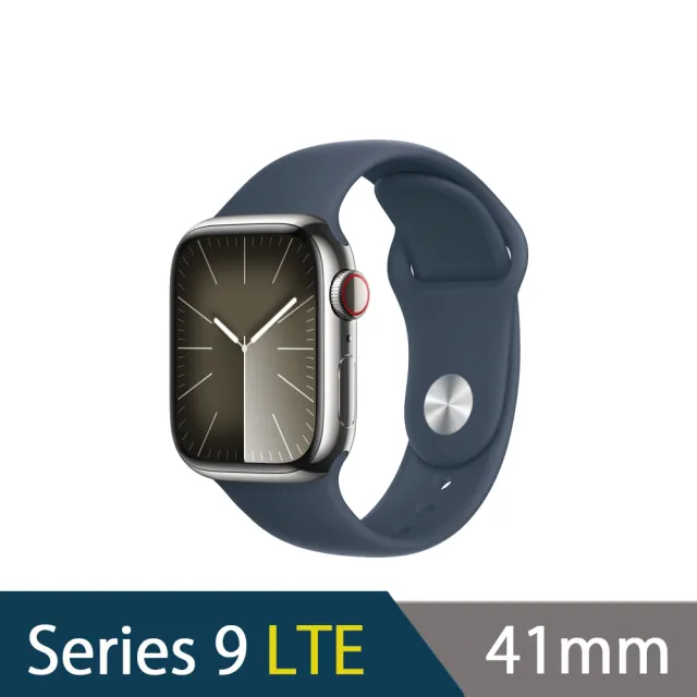 二合一充電線組【Apple】Apple Watch S9 LTE 41mm(不鏽鋼錶殼搭配運動型錶帶)