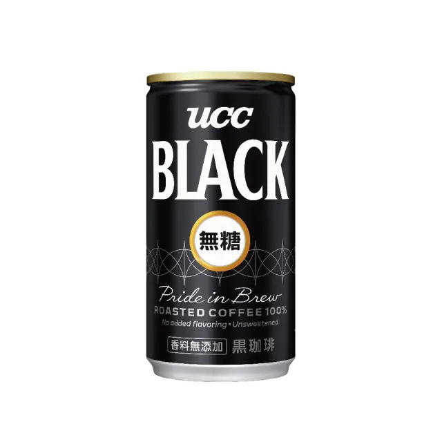 【UCC】BLACK無糖咖啡185g x6入