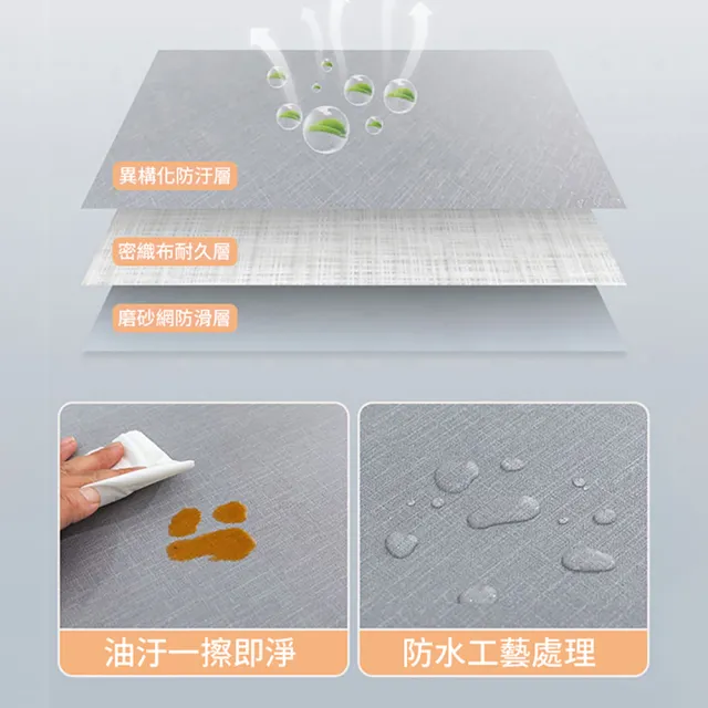 【半島良品】加厚款/簡約風素色高質感防水防油印花桌巾桌巾(長方桌巾/桌布/桌墊/餐桌巾/pvc桌布)