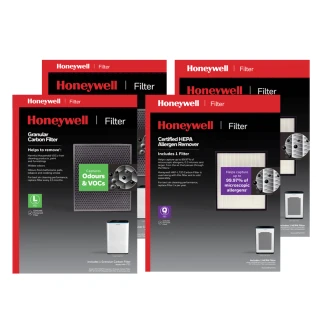 【美國Honeywell】適用HPA-720WTWV1兩年份專用濾網組(HEPA濾網HRF-Q720V1 x2盒+活性碳濾網HRF-L720 x2盒)