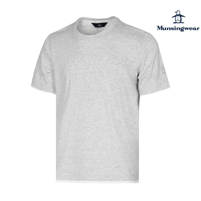 MunsingwearMunsingwear 企鵝牌 男款淺灰色胸前立體填充壓花短袖T恤 MGTL2502