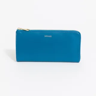 【RABEANCO】迷時尚系列L型拉鍊長夾(湖藍)