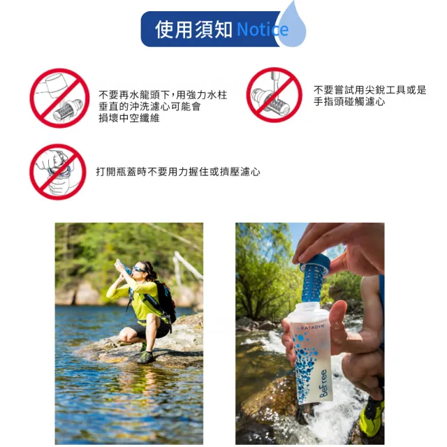【KATADYN】瑞士 個人隨身濾水器水壺水袋《1.0L》8018007/水壺/水袋/水瓶(悠遊山水)