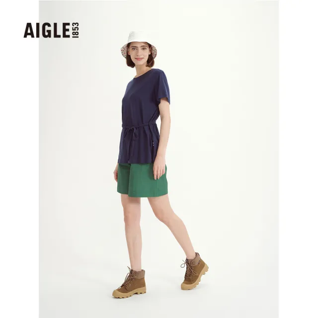 【AIGLE】優惠商品 女T恤AG-3P220A057 深藍(抗UV短袖 T恤 女裝)