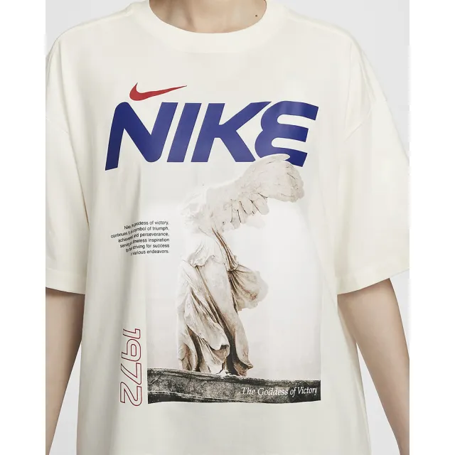 【NIKE 耐吉】短袖 上衣 T恤 運動 休閒 女 AS W NSW SS TEE LBR OS GCEL 帆白(HF6292133)