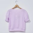 【IENA】細緻蝴蝶袖圓領上衣(#4271009 T恤 白色/淺紫色)