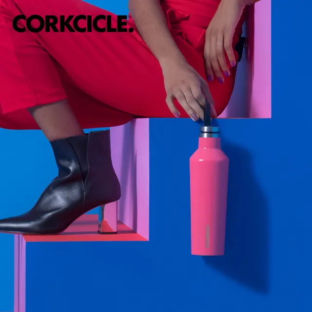 【CORKCICLE 酷仕客】三層真空環保隨行杯瓶/保溫杯/寬口杯/易口瓶-烈焰紅(任選2入組)(保溫瓶)
