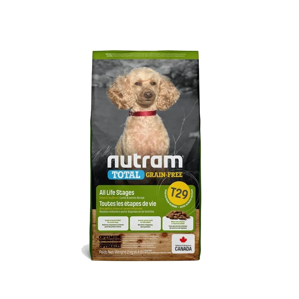 即期品【Nutram 紐頓】T29無穀低敏羊肉挑嘴犬小顆粒 2kg/4.4lb