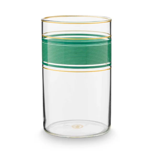 【PIP STUDIO】Chique Gold 玻璃水杯360ml-綠