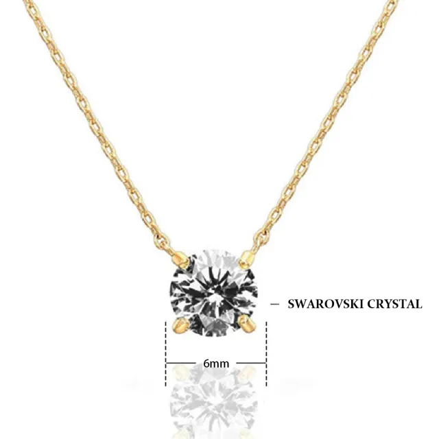 【CReAM】Regina 施華洛世奇swarovski水晶鋯石單鑽式女項鍊(禮物/送禮/禮盒/聖誕)