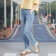 【gozo】小膠標波浪曲線修身牛仔褲(兩色)