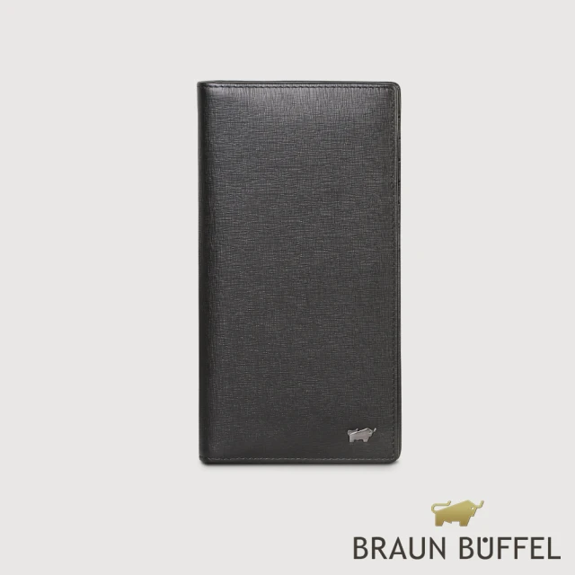 BRAUN BUFFEL 德國小金牛BRAUN BUFFEL 德國小金牛 台灣總代理 瓦拉頓-TW 15卡兩折長夾-黑色(BF537-301-BK)