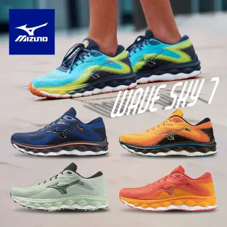 【MIZUNO 美津濃】慢跑鞋 WAVE SKY 7(運動鞋 休閒鞋 全新升級 甜蜜腳感 緩震穩定 舒適包覆 中高階跑鞋)