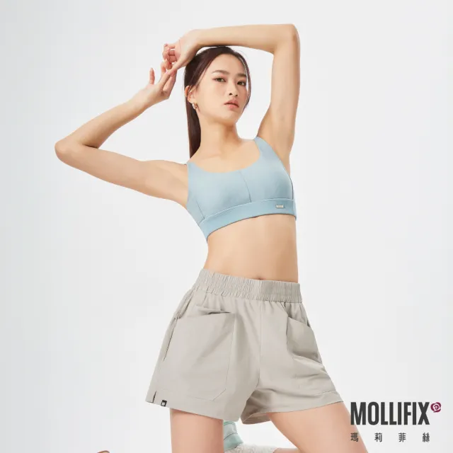 【Mollifix 瑪莉菲絲】抗菌可調肩中強度運動內衣、瑜珈服、無鋼圈、開運內衣(3色任選)