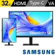 【SAMSUNG 三星】S32D806UAC 32型 4K ViewFinity S8  創作者專業螢幕(VA/Type-C/90W/sRGB 99%升降旋轉)