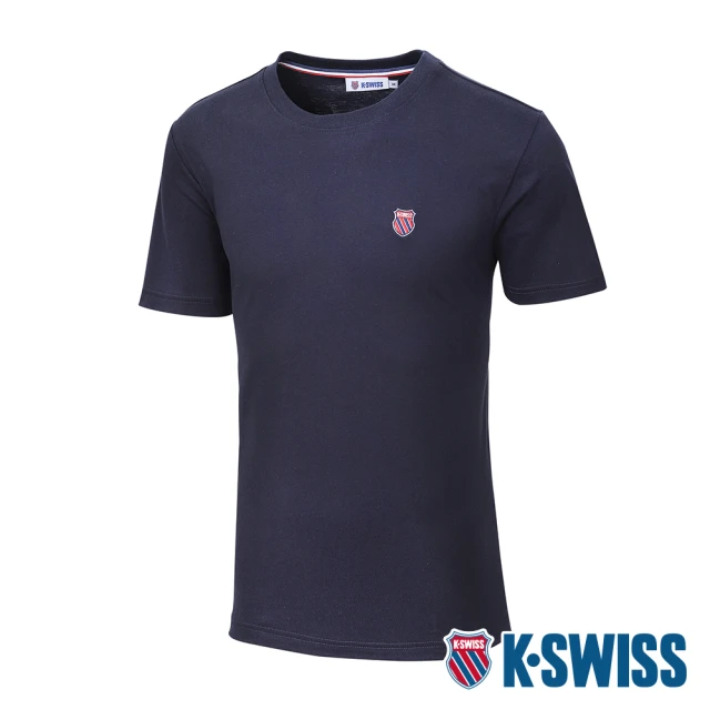 K-SWISSK-SWISS 棉質吸排T恤 Shield Logo Tee-男-藍(1010249-426)
