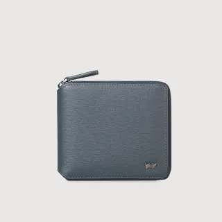 【BRAUN BUFFEL 德國小金牛】台灣總代理 瓦拉頓-TW 8卡拉鍊皮夾-深藍色(BF537-328-MAR)