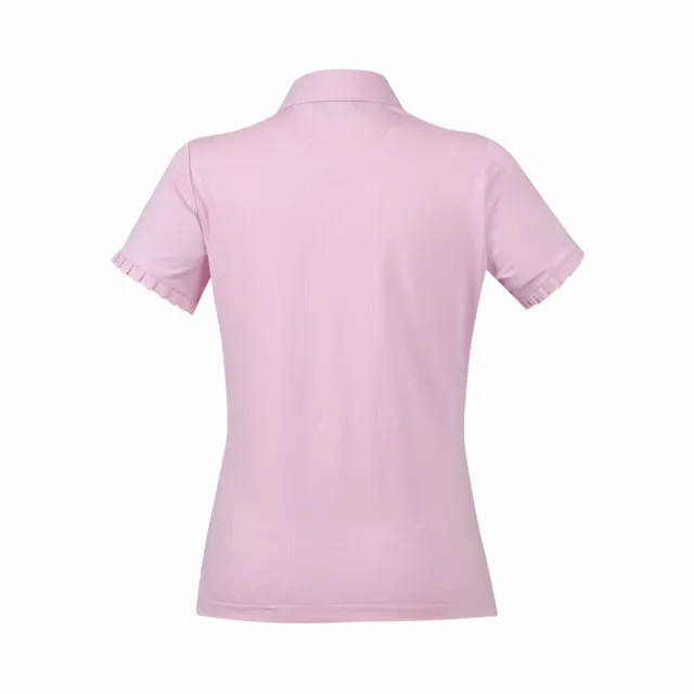 【PING】女款素面運動短袖POLO衫-粉紅(吸濕排汗/抗UV/GOLF/高爾夫球衫/RA23109-15)