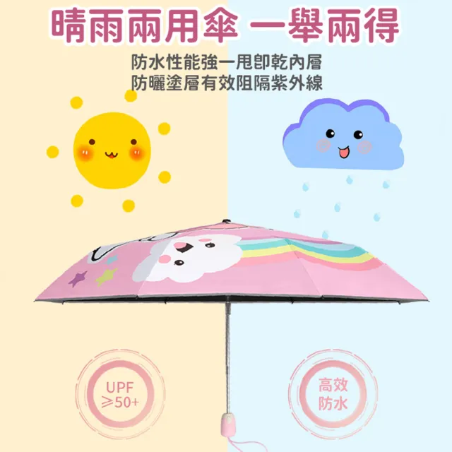 【Finger Pop 指選好物】兒童晴雨傘(兒童傘 兒童折疊傘 兒童自動傘 小孩雨傘 幼兒雨傘 小朋友雨傘)