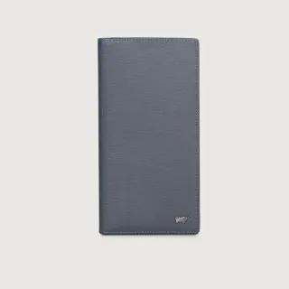 【BRAUN BUFFEL 德國小金牛】聖誕禮盒 交換禮物 台灣總代理 瓦拉頓-TW 14卡薄型長夾-深藍色(BF537-322-MAR)