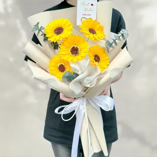 【Floral M】盛夏最好祝福向日葵香水花大型(畢業/向日葵/永生花/花束/畢業花束)