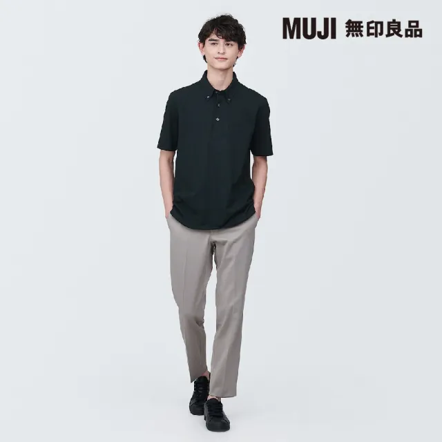 【MUJI 無印良品】男涼感鹿子織扣領短袖POLO衫(共5色)