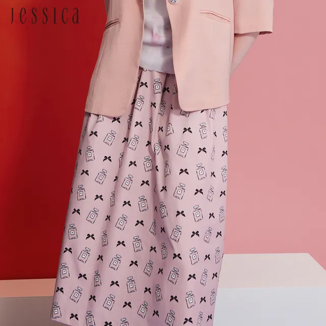 【JESSICA】氣質甜美挺括寬鬆中長裙G42102
