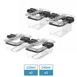 【Prepara】Latchlok 系列 TRITAN 保鮮盒 4件組(120mlx2+240mlx2)