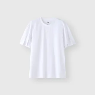 【GAP】女裝 Logo圓領短袖T恤-白色(464876)