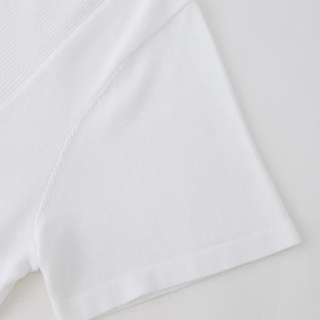 【GAP】男裝 針織短袖POLO衫-白色(464191)
