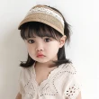【Emi 艾迷】兒童 夏日草帽 可愛蕾絲 空頂 遮陽帽 2-7歲可配戴 寶寶 幼兒 童帽 防疫帽