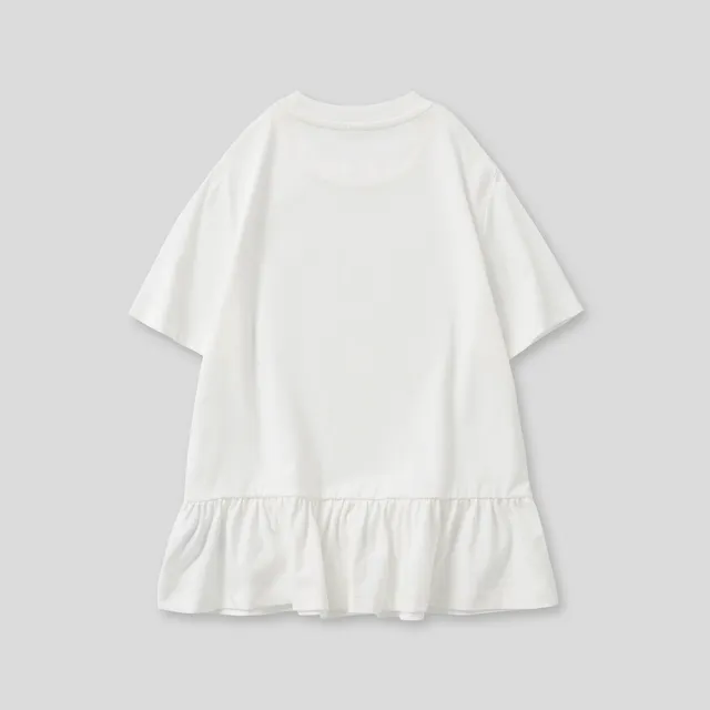 【GAP】女童裝 Logo純棉圓領短袖T恤-白色(465954)