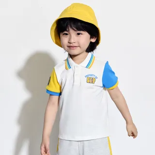 【GAP】男幼童裝 Logo小熊刺繡短袖POLO衫-白色(465357)