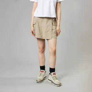 【Dickies】女款沙色純棉多口袋工裝設計寬鬆休閒褲裙｜DK013136CH1