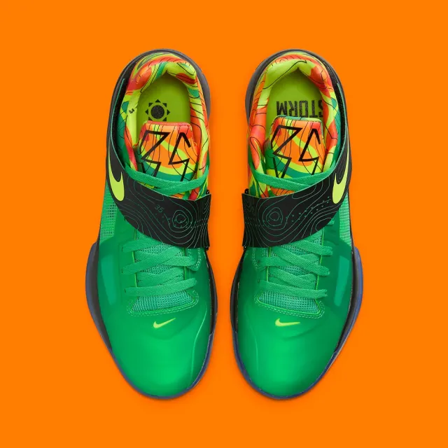【NIKE 耐吉】籃球鞋 Nike KD 4 Weatherman 2024 限量配色 綠 實戰籃球鞋 男鞋 FN6247-300