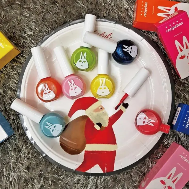 韓國 recipebox 可撕式水性兒童指甲油-珠光金鑽(兒童水性指甲油 可撕式指甲油 韓兔指甲油)