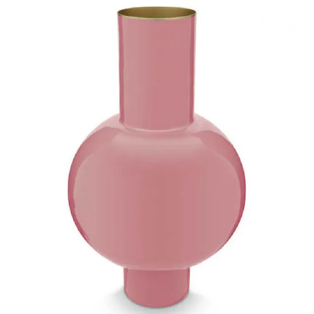 【PIP STUDIO】金屬球造型粉紅中花瓶24x40cm(居家擺設)