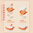 【便攜餐盒】可愛螃蟹嬰幼兒輔食碗-附餐具剪刀組(外出旅遊 自由組合 可微波 兒童 嬰兒碗 環保餐具 寶寶碗)