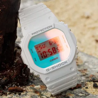 【CASIO 卡西歐】G-SHOCK 海濱風采方形電子腕錶 禮物推薦 送禮首選(DW-5600TL-7)