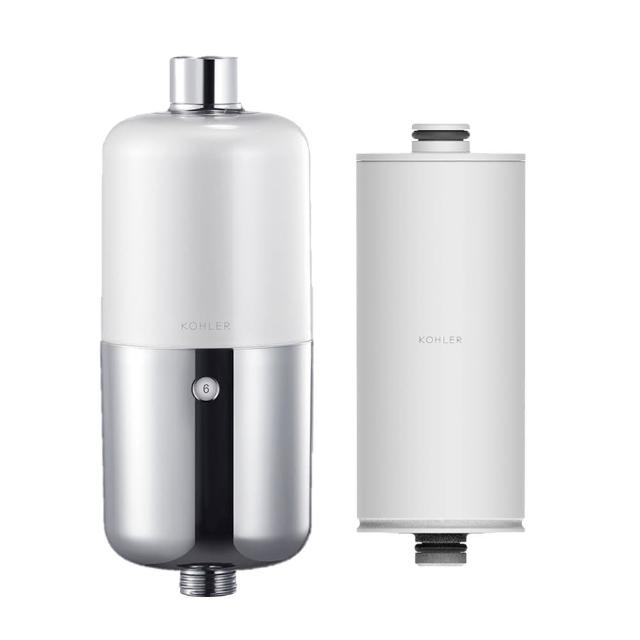 【KOHLER】Exhale2.0 維他命C沐浴軟水過濾器+濾芯1入組合