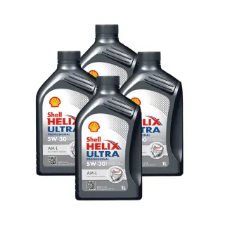 【SHELL 殼牌】HELIX ULTRA AM-L C3 5W30 1L_四入組_保養套餐送18項保養檢查 含指定檢測服務(車麗屋)