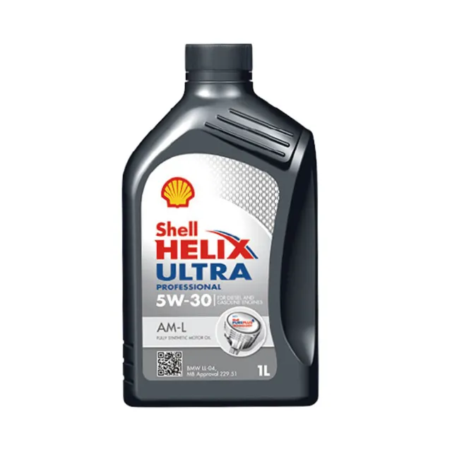 【SHELL 殼牌】HELIX ULTRA AM-L C3 5W30 1L_四入組_保養套餐送18項保養檢查 含指定檢測服務(車麗屋)