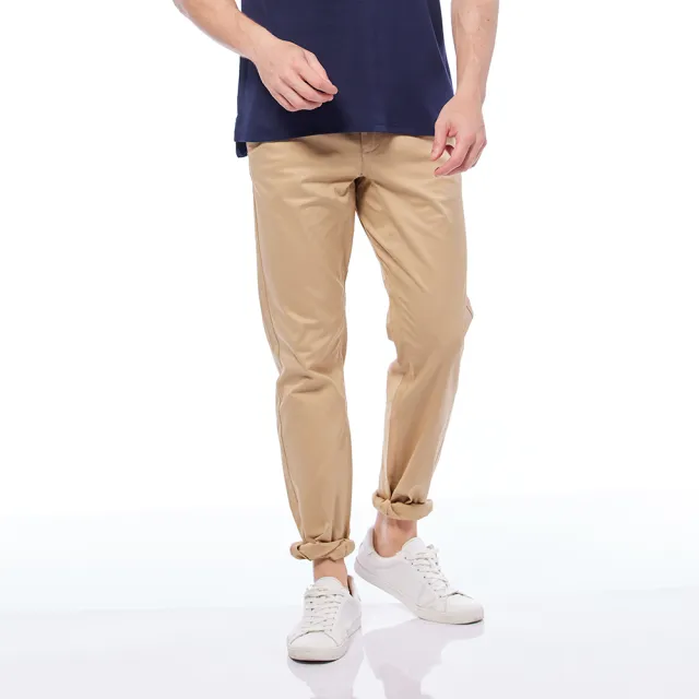 【NAUTICA】男裝 舒適修身彈性長褲(卡其)