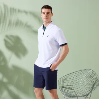 【NAUTICA】男裝 舒適修身彈性短褲(深藍)