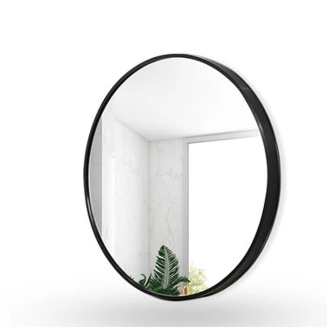 LEZUN/樂尊 免打孔壁掛浴室鏡 直徑40cm(圓形浴室鏡