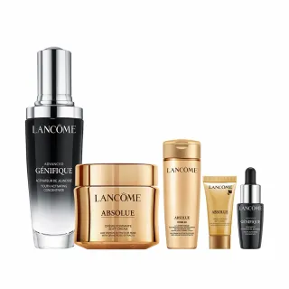 【蘭蔻】官方直營 頂級乳霜肌因保養組(LANCOME/乳霜30ml+小黑瓶50ml/精華)